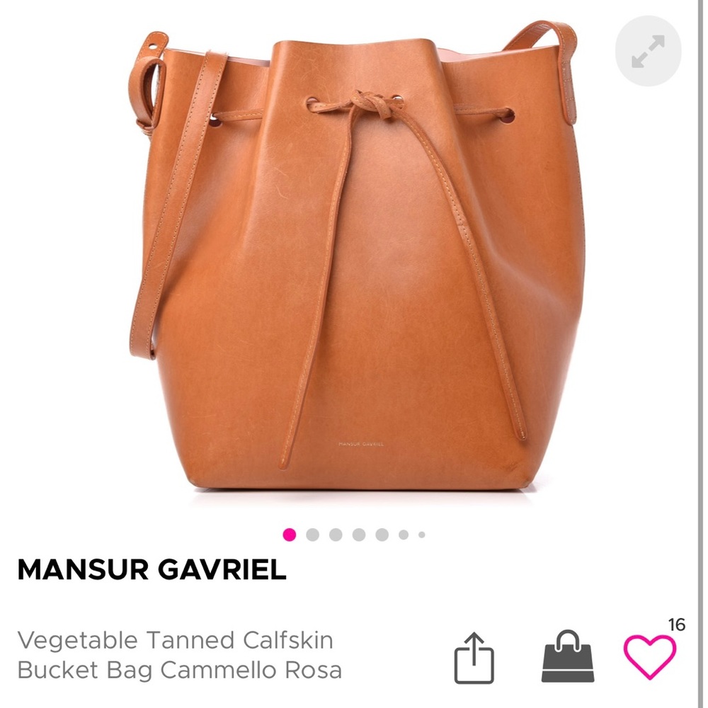Mansur Gavriel Tanned Calfskin Bucket Bag